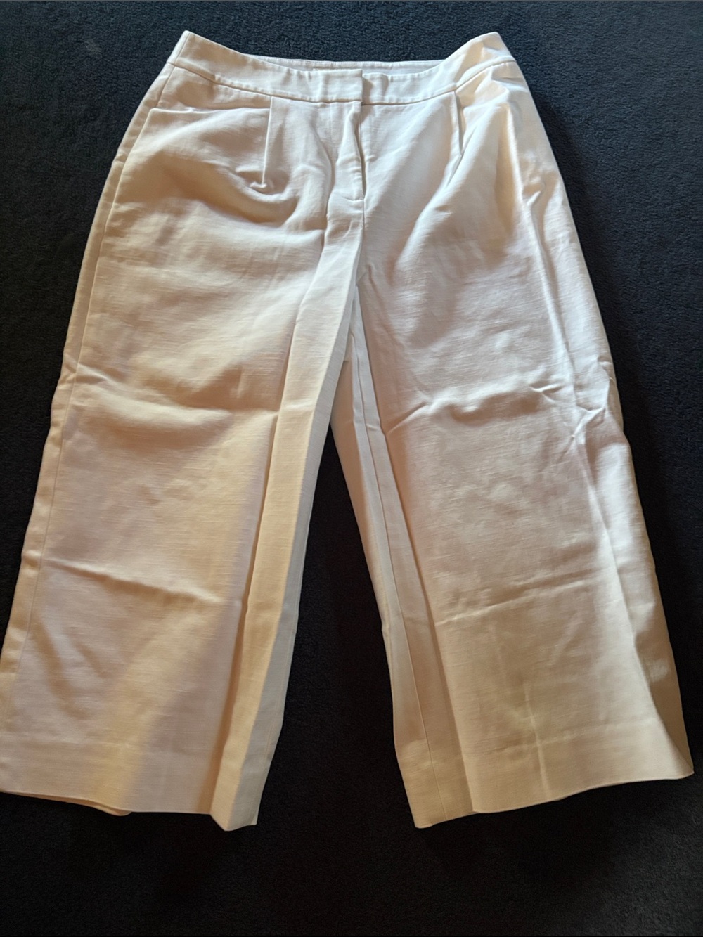 Kate Soade White Wide Leg Cropped Pants